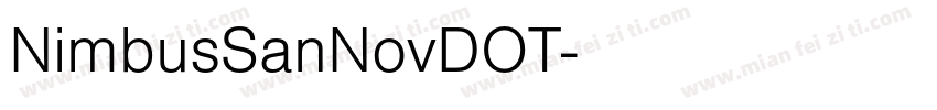 NimbusSanNovDOT字体转换