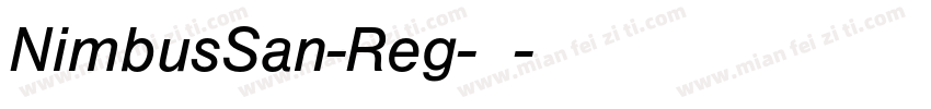 NimbusSan-Reg-常规字体转换