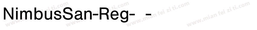 NimbusSan-Reg-常规字体转换
