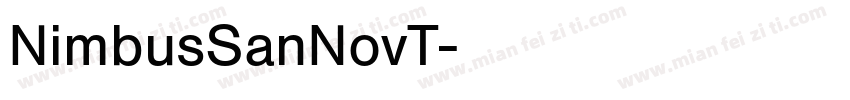 NimbusSanNovT字体转换