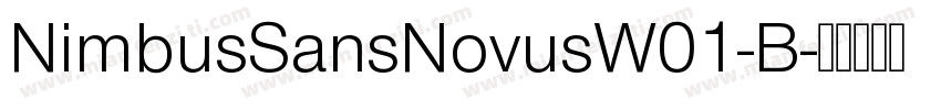 NimbusSansNovusW01-B字体转换
