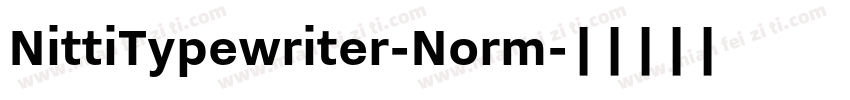 NittiTypewriter-Norm字体转换