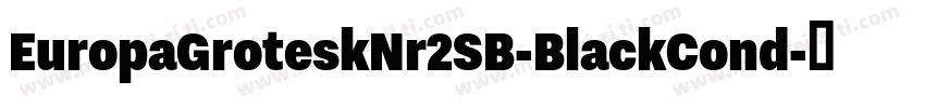EuropaGroteskNr2SB-BlackCond字体转换