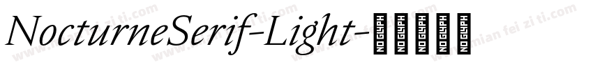 NocturneSerif-Light字体转换