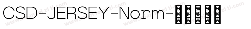 CSD-JERSEY-Norm字体转换