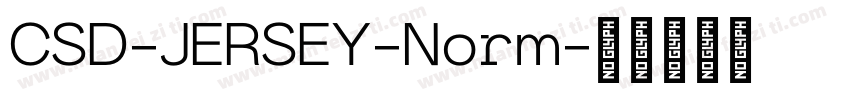 CSD-JERSEY-Norm字体转换