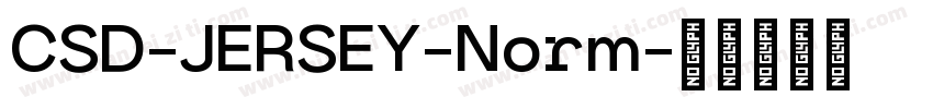 CSD-JERSEY-Norm字体转换