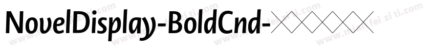 NovelDisplay-BoldCnd字体转换
