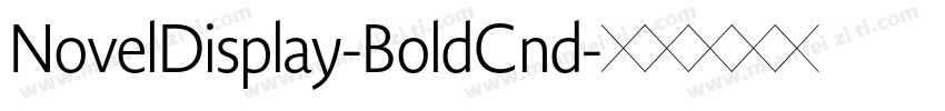 NovelDisplay-BoldCnd字体转换