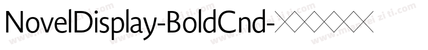 NovelDisplay-BoldCnd字体转换