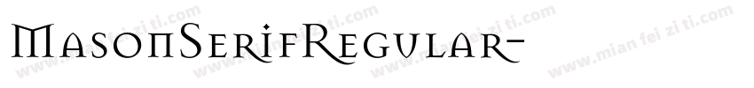 MasonSerifRegular字体转换