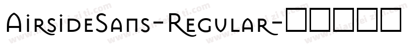 AirsideSans-Regular字体转换