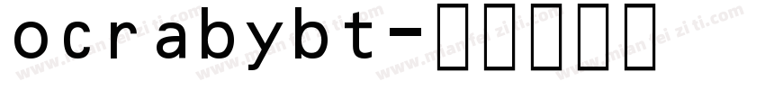 ocrabybt字体转换