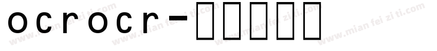 ocrocr字体转换