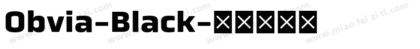 Obvia-Black字体转换