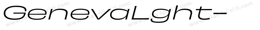 GenevaLght字体转换