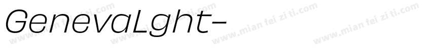 GenevaLght字体转换