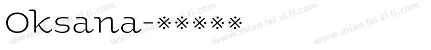 Oksana字体转换