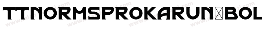 TTNORMSPROKARUN-BOLD字体转换
