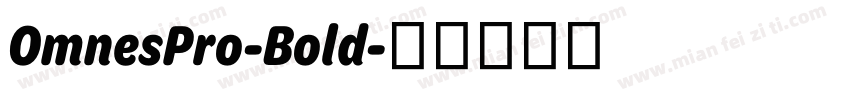 OmnesPro-Bold字体转换