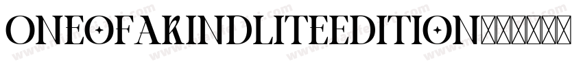 OneofakindLiteEdition字体转换