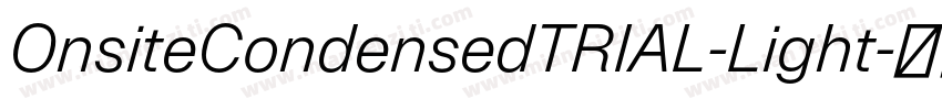 OnsiteCondensedTRIAL-Light字体转换