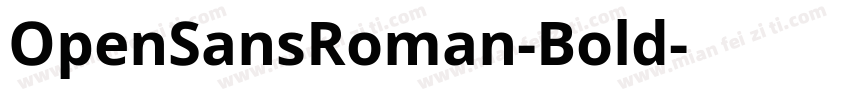 OpenSansRoman-Bold字体转换