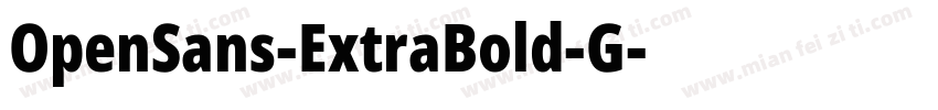 OpenSans-ExtraBold-G字体转换