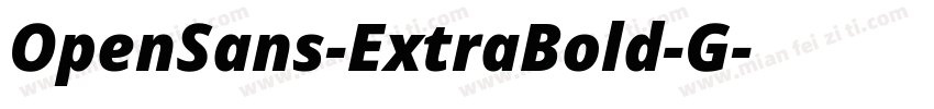 OpenSans-ExtraBold-G字体转换