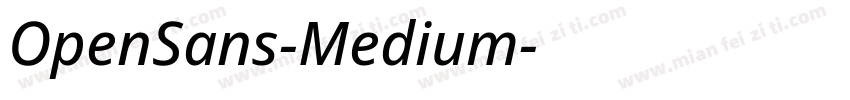 OpenSans-Medium字体转换