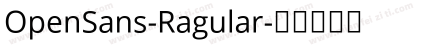 OpenSans-Ragular字体转换