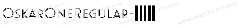 OskarOneRegular字体转换