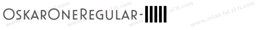 OskarOneRegular字体转换