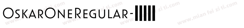 OskarOneRegular字体转换
