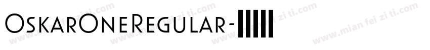 OskarOneRegular字体转换