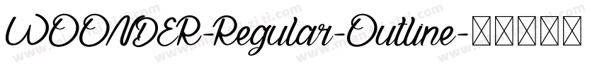 WOONDER-Regular-Outline字体转换