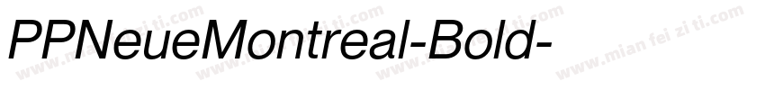 PPNeueMontreal-Bold字体转换