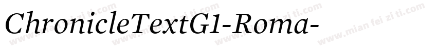 ChronicleTextG1-Roma字体转换