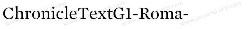 ChronicleTextG1-Roma字体转换