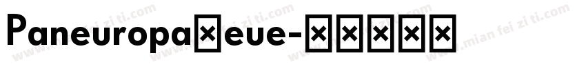 PaneuropaNeue字体转换