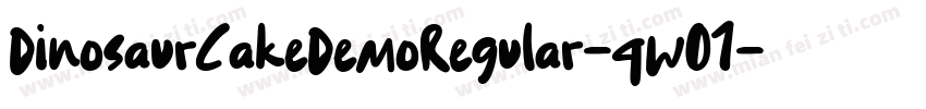 DinosaurCakeDemoRegular-qw01字体转换