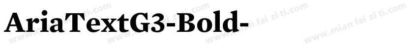 AriaTextG3-Bold字体转换