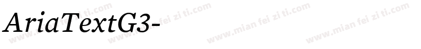 AriaTextG3字体转换