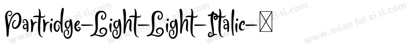 Partridge-Light-Light-Italic字体转换