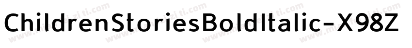 ChildrenStoriesBoldItalic-X98Z字体转换