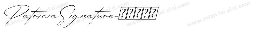 PatriciaSignature字体转换