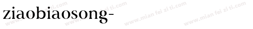 ziaobiaosong字体转换