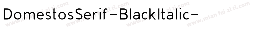 DomestosSerif-BlackItalic字体转换