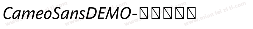 CameoSansDEMO字体转换