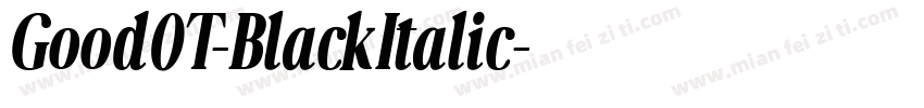 Good0T-BlackItalic字体转换